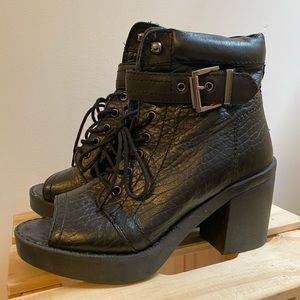 Open Toe Ankle Booties
